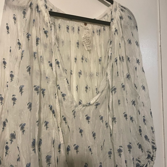 Free people one handmade linen blouse - Picture 2 of 4